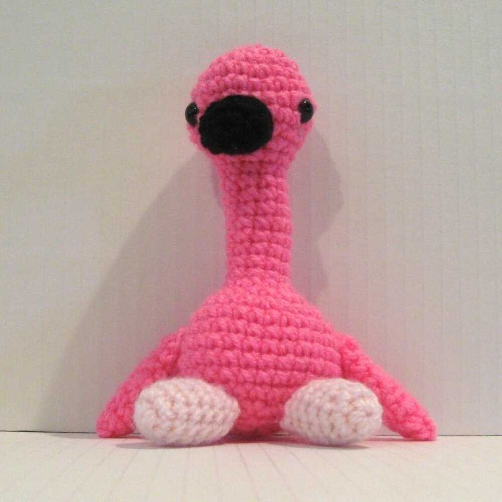 Handmade Crochet Amigurumi Baby Flamingo Kids Children's Baby Shower Toy Present